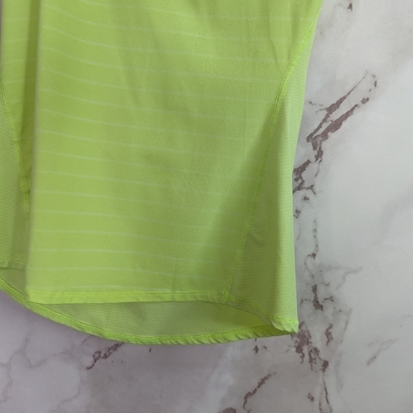 Athleta Striped Tank Yellow Top Racerback Chartreuse Green - Picture 5 of 7